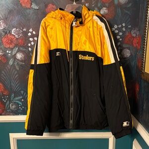 NFL Steelers Black and Gold Winter puffer jacket